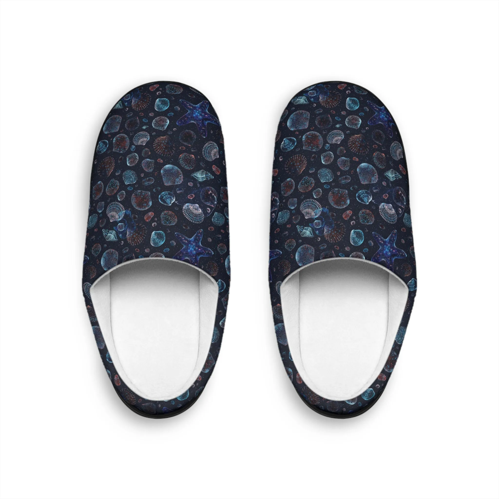 Women's Indoor Slippers - Seascape Dark Botanicals Collection