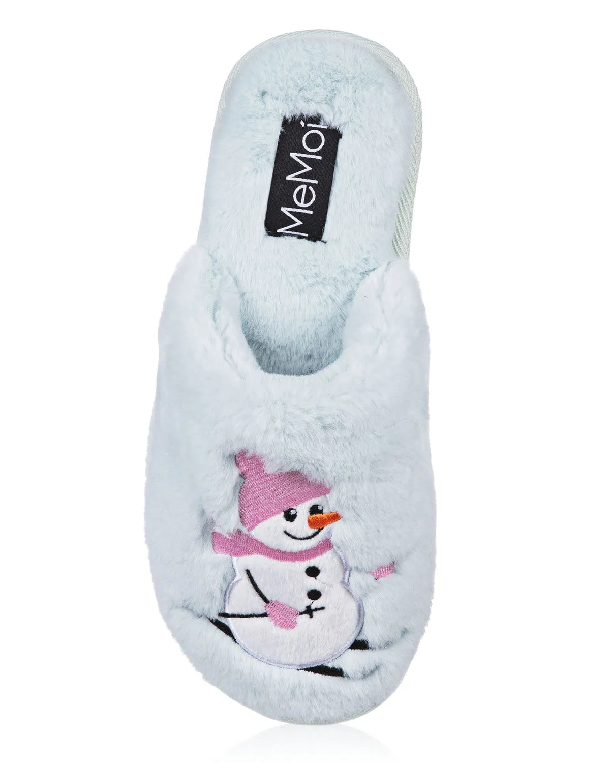 Women's Snowman Ski-Sons Hard Bottom Plush Slippers